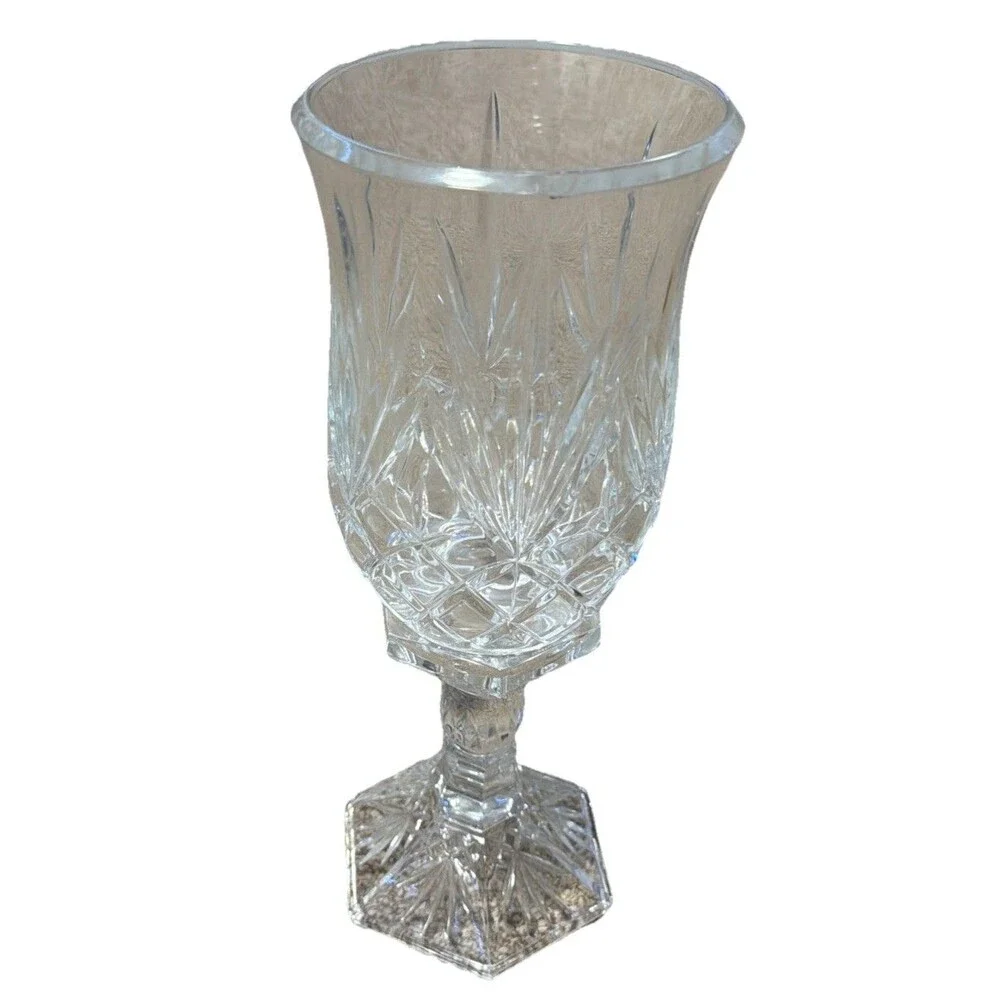 Crystal Hurricane Lamp Globe Candle Holder 2 piece Godinger Shannon Lexington